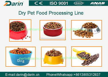 Linha de produção automática profissional da extrusora dos alimentos para animais de estimação do cão com CE