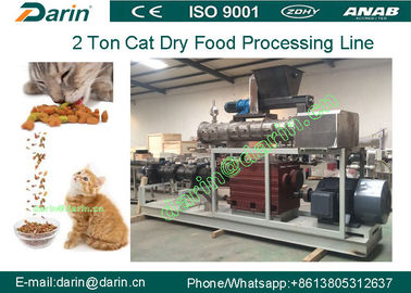 O equipamento grande da extrusora dos alimentos para animais de estimação de um Capcity de 2 toneladas, gato/peixe alimenta a máquina da extrusora