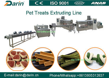 Máquina da extrusora dos petiscos do cão do bem-estar/linha de processamento, alimento para cães que faz a máquina
