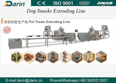 O animal de estimação trata/alimento para cães que faz a extrusora da máquina/alimento para cães com PLC &amp; tela táctil
