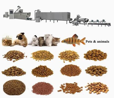 Linha de produção de alimentos para cães com pellets mais saudáveis SUS304 Extrusora flutuante de alimentos para peixes
