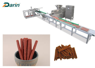 Linha de produção de aço inoxidável tira dos alimentos para animais de estimação da carne que forma com auto sistema da bandeja