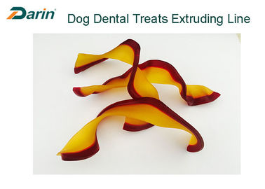 A cor dobro do bacon torcida cola parafuso dos deleites dentais da extrusora do alimento para cães o único