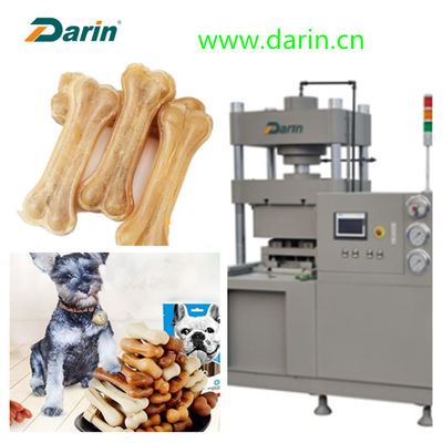 Linha de produção hidráulica dos alimentos para animais de estimação do controle do PLC para a pressão do osso do couro cru