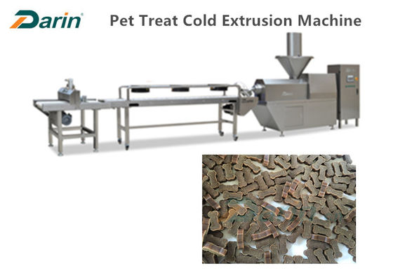Linha de produção espasmódica equipamento dos alimentos para animais de estimação de fabricação do alimento para cães de 300-500kg/hr
