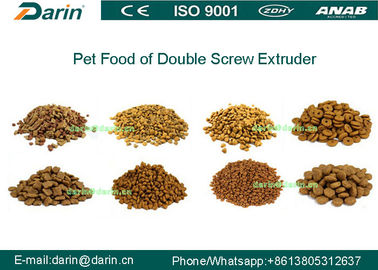 Linha seca da extrusora do cão/gato/alimentos para animais de estimação dos pássaros/máquina 380V 80kw da factura