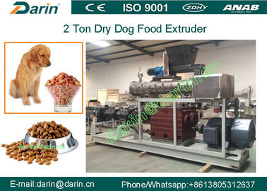 Kibble o equipamento da extrusora dos alimentos para animais de estimação do cão/a máquina de processamento com parafuso dobro