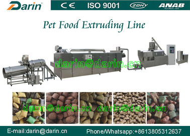 O cão/pássaro/peixes pet a linha de produção 800-1000kg/hr da extrusora dos alimentos para animais de estimação 200kw