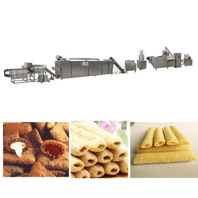 Linha expulsando de enchimento do petisco do sopro do snack bar do núcleo quente da venda