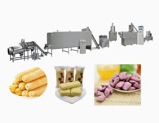 Linha de processamento 150kg/h da máquina da extrusora do sopro do milho do petisco do lazer