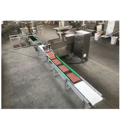 Parafuso frio automático da extrusão da entrada da barra da carne da extrusora dos alimentos para animais de estimação SUS304 linha de produção de aço inoxidável do único