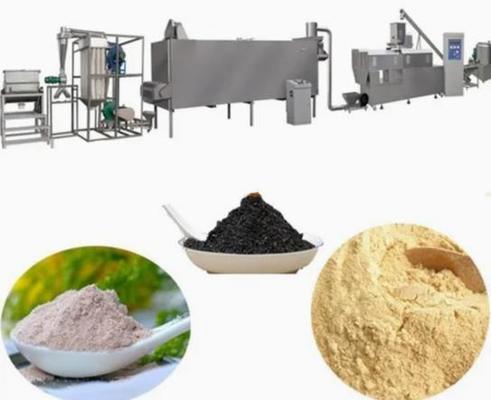 Material de aço inoxidável automático do rendimento alto com várias formas da linha expulsa da extrusão do parafuso do gêmeo do alimento