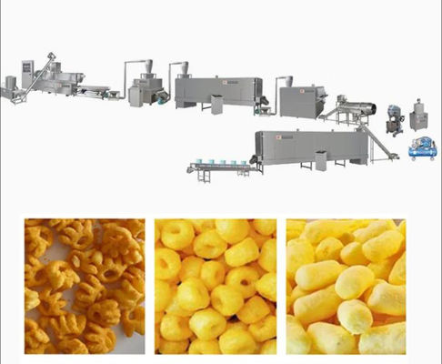 Linha de processo automática da máquina da extrusora do petisco da pelota 3D da eficiência elevada