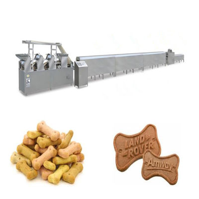 Máquina de processamento do biscoito dos SS, linha da fabricação dos alimentos para animais de estimação para a variedade de formas