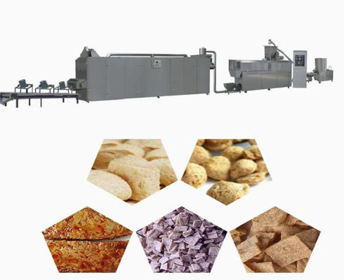 O feijão de soja textured a máquina da extrusora da soja da proteína, maquinaria dos flocos de milho
