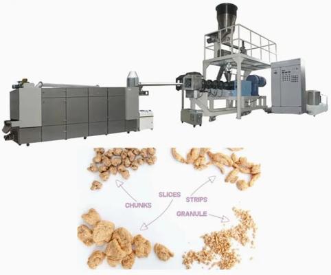 Linha de produção Textured da extrusora das pepitas da máquina/soja da extrusora da soja