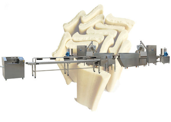 Os dentes limpam a linha de produção cortador dental do deleite do cão da extrusora do deleite do animal de estimação do deleite