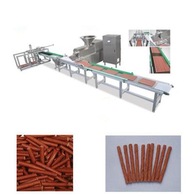 Mastigando a máquina fria da extrusora dos petiscos do cão para fazer tiras da carne