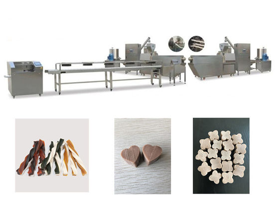 Animal de estimação gêmeo dos petiscos do cão da cor da torção que faz a máquina que mastiga a produção alimentar