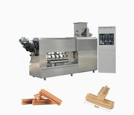 O ANIMAL DE ESTIMAÇÃO 100KW mastiga a linha de produção máquina do deleite do animal de estimação de aço inoxidável