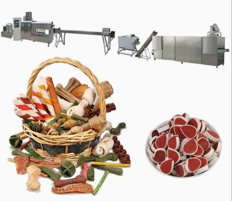 Produção de baixo nível de ruído da alta velocidade dos petiscos do cão da pastilha elástica da máquina dos alimentos para animais de estimação