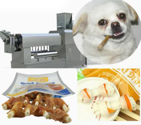 Produção de baixo nível de ruído da alta velocidade dos petiscos do cão da pastilha elástica da máquina dos alimentos para animais de estimação