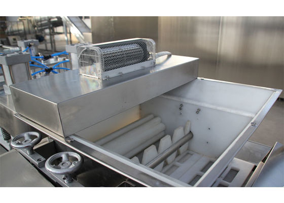 Soprado/cozeu a barra do cereal que forma o manual inglês da versão da máquina