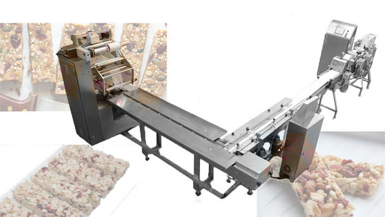 empacotador de Wiith da linha completa da máquina de 2.2kw Mini Granola Nut Bar Cutting