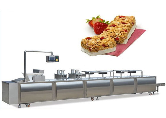 Siemens PLC Granola Bar Making Machine / Peanut Cereal Bar Line 300~500kg/H