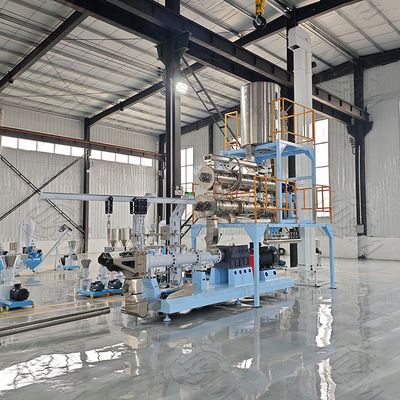 Máquina dobro da extrusora do alimento para cães do parafuso com PLC de Siemens