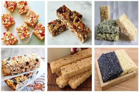 Barra do cereal dos arrozes tufados que forma a máquina com consumo de baixa energia