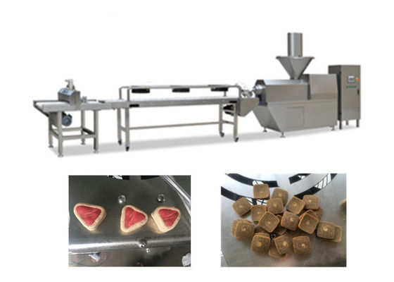 Linha de produção espasmódica de aço inoxidável 300-500kg/Hr dos alimentos para animais de estimação
