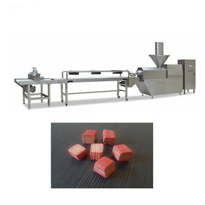 Linha de produção fria dos alimentos para animais de estimação da extrusão, animal de estimação que mastiga a máquina do osso com índice alto da carne