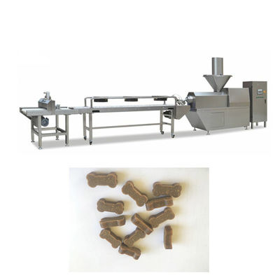 Linha de produção fria dos alimentos para animais de estimação da extrusão, animal de estimação que mastiga a máquina do osso com índice alto da carne