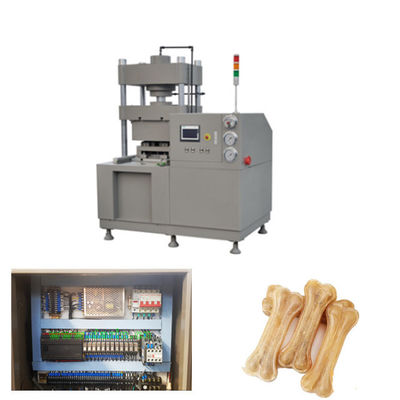Linha de produção hidráulica dos alimentos para animais de estimação do controle do PLC para a pressão do osso do couro cru