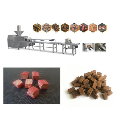 Linha de processamento fria dos alimentos para animais de estimação da extrusora dos cuidados dentários macios com tela táctil