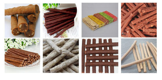 Tipo equipamento do aço 304 de Stanless de fabricação dos alimentos para animais de estimação, linha de processamento da tira da carne