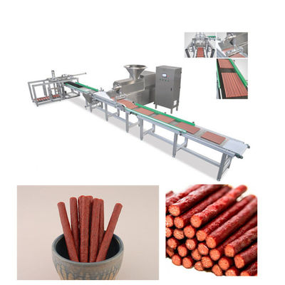 Linha de produção máquina dental dos alimentos para animais de estimação da tira da carne do cão com auto Tray System
