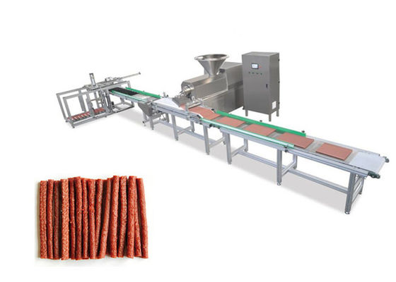 O animal de estimação do cão mastiga a auto linha de produção dos alimentos para animais de estimação dos deleites do cão das tiras da carne/extrusora mastigações do animal de estimação
