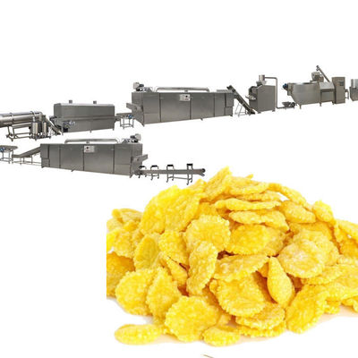 O milho 300KG/H lasca-se linha de processamento linha de produção do cereal do café da manhã
