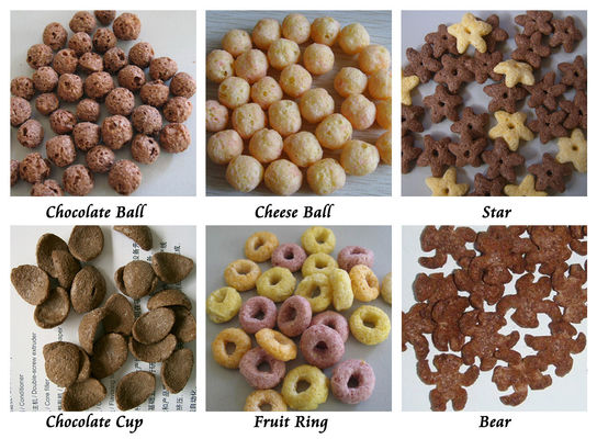 Linha de processamento motor expulsando dos flocos de milho do CE de Siemens do cereal de café da manhã do petisco do sopro