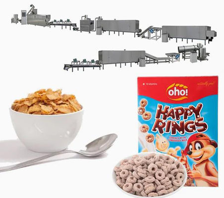 Linha de processamento inglesa flocos dos flocos de milho de milho que fazem a máquina