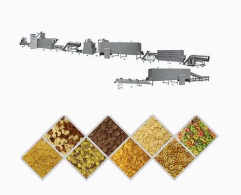 Linha de processamento dos flocos de milho da capacidade alta com a extrusora de parafuso dois