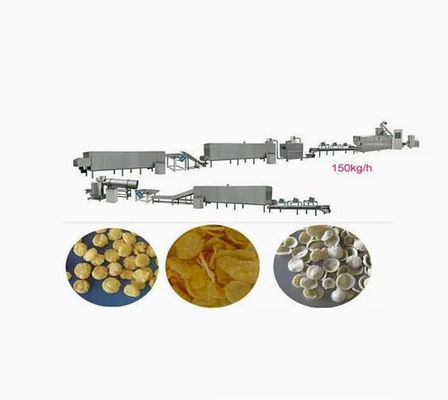300 - linha de processamento dos flocos de milho 350kg/h, máquina da extrusora do petisco do sopro