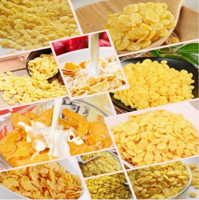 Linha de produção de aço inoxidável da extrusora do petisco para flocos do cereal/milho