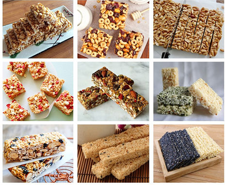 Linha de corte de aço inoxidável da barra do cereal do Granola 304 600kg/Hr