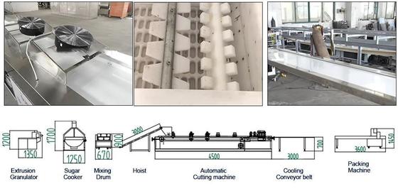 Barra saudável do cereal do de alta capacidade que faz a máquina de corte da barra de Granola da barra de Muesli da máquina