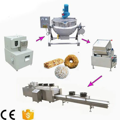 Bolo de arroz estalado que faz a máquina/máquina de sopro do cereal para o painço, trigo