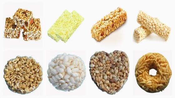 Bolo de arroz estalado que faz a máquina/máquina de sopro do cereal para o painço, trigo