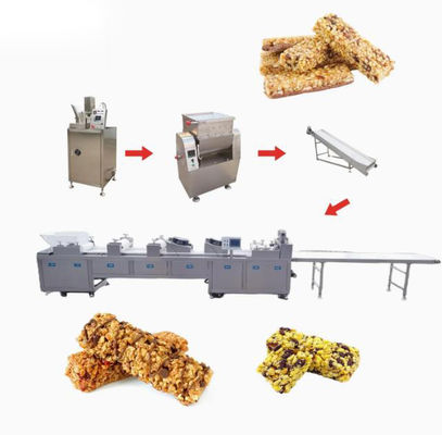 Máquina de Barras de Cereais com Nozes, Mirtilos, Contínua e Automática, com Controlo PLC Siemens
